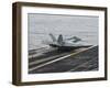 An F-A-18E Super Hornet Launches from the Flight Deck of USS Nimitz-null-Framed Photographic Print