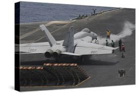 An F-A-18E Super Hornet Launches from USS Nimitz-null-Stretched Canvas