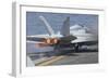 An F-A-18E Super Hornet Launches from USS Nimitz-null-Framed Photographic Print