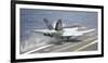 An F-A-18E Super Hornet Launches from USS Nimitz-null-Framed Photographic Print