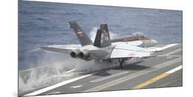 An F-A-18E Super Hornet Launches from USS Nimitz-null-Mounted Photographic Print