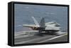 An F-A-18E Super Hornet Launches Off the Flight Deck of USS Nimitz-null-Framed Stretched Canvas