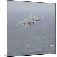An F-A-18E Super Hornet Launches Off the Flight Deck of USS Nimitz-null-Mounted Photographic Print