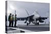 An F-A-18E Super Hornet on the Flight Deck of USS Carl Vinson-null-Stretched Canvas