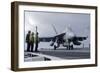 An F-A-18E Super Hornet on the Flight Deck of USS Carl Vinson-null-Framed Photographic Print