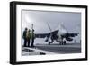 An F-A-18E Super Hornet on the Flight Deck of USS Carl Vinson-null-Framed Photographic Print