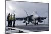 An F-A-18E Super Hornet on the Flight Deck of USS Carl Vinson-null-Mounted Photographic Print