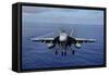 An F-A-18E Super Hornet over the Pacific Ocean-null-Framed Stretched Canvas