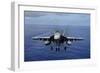 An F-A-18E Super Hornet over the Pacific Ocean-null-Framed Photographic Print