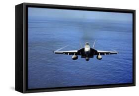 An F-A-18E Super Hornet over the Pacific Ocean-null-Framed Stretched Canvas