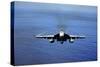 An F-A-18E Super Hornet over the Pacific Ocean-null-Stretched Canvas