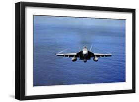 An F-A-18E Super Hornet over the Pacific Ocean-null-Framed Premium Photographic Print
