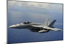 An F-A-18E Super Hornet over the Pacific Ocean-null-Mounted Photographic Print