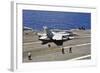 An F-A-18E Super Hornet Prepares to Launch from USS Carl Vinson-null-Framed Photographic Print