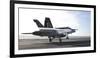 An F-A-18E Super Hornet Touches the Flight Deck of USS Nimitz-null-Framed Photographic Print