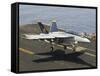 An F/A-18E Super Hornet Trap Landing on the Flight Deck of USS Harry S. Truman-Stocktrek Images-Framed Stretched Canvas