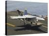 An F/A-18E Super Hornet Trap Landing on the Flight Deck of USS Harry S. Truman-Stocktrek Images-Stretched Canvas