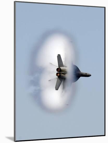 An F/A-18F Super Hornet Completes a Super-sonic Flyby-Stocktrek Images-Mounted Photographic Print