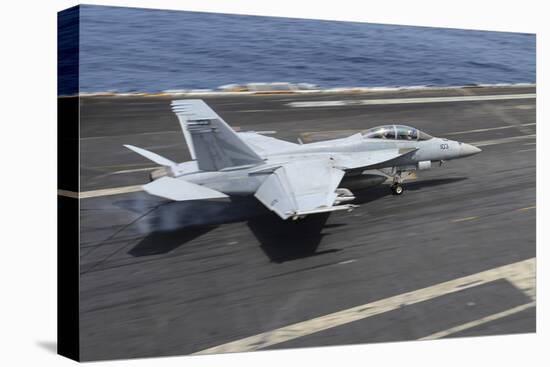 An F-A-18F Super Hornet Lands on the Flight Deck of USS Nimitz-null-Stretched Canvas
