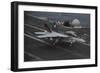 An F-A-18F Super Hornet Lands on the Flight Deck of USS Nimitz-null-Framed Photographic Print