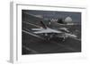 An F-A-18F Super Hornet Lands on the Flight Deck of USS Nimitz-null-Framed Photographic Print