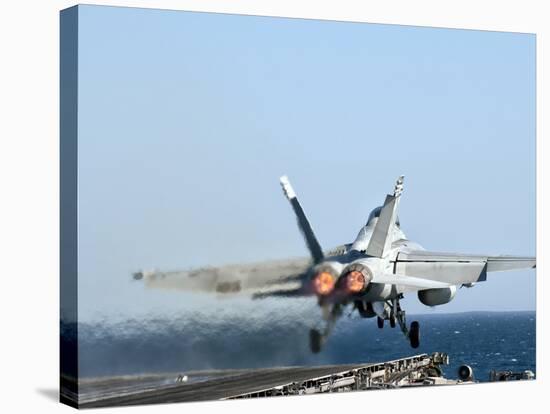 An F/A-18F Super Hornet Launches from the Flight Deck of Aircraft Carrier USS Nimitz-Stocktrek Images-Stretched Canvas