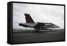 An F-A-18F Super Hornet Launches from USS Nimitz-null-Framed Stretched Canvas