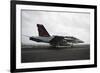 An F-A-18F Super Hornet Launches from USS Nimitz-null-Framed Photographic Print