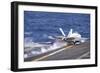 An F-A-18F Super Hornet Launches from USS Nimitz-null-Framed Photographic Print