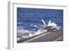 An F-A-18F Super Hornet Launches from USS Nimitz-null-Framed Photographic Print