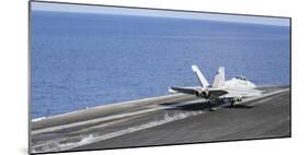 An F-A-18F Super Hornet Launches Off the Flight Deck of USS Nimitz-null-Mounted Photographic Print