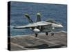 An F/A-18F Super Hornet Prepares to Land Aboard USS Eisenhower-Stocktrek Images-Stretched Canvas