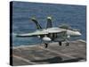 An F/A-18F Super Hornet Prepares to Land Aboard USS Eisenhower-Stocktrek Images-Stretched Canvas