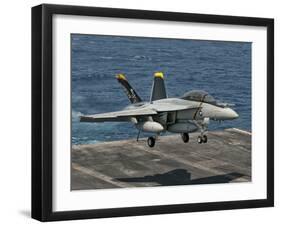 An F/A-18F Super Hornet Prepares to Land Aboard USS Eisenhower-Stocktrek Images-Framed Photographic Print