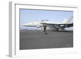 An F-A-18F Super Hornet Prepares to Launch-null-Framed Photographic Print