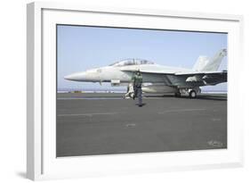 An F-A-18F Super Hornet Prepares to Launch-null-Framed Photographic Print