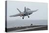 An F-A-18F Super Hornet Taking Off from USS Nimitz-null-Stretched Canvas