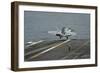 An F-A-18F Super Hornet Taking Off from USS Nimitz-null-Framed Photographic Print