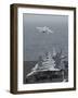 An F-A-18F Super Hornet Taking Off from USS Nimitz-null-Framed Photographic Print