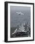 An F-A-18F Super Hornet Taking Off from USS Nimitz-null-Framed Photographic Print