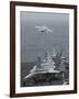 An F-A-18F Super Hornet Taking Off from USS Nimitz-null-Framed Photographic Print