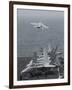 An F-A-18F Super Hornet Taking Off from USS Nimitz-null-Framed Photographic Print