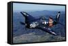 An F8F Bearcat Flying over Chino, California-Stocktrek Images-Framed Stretched Canvas