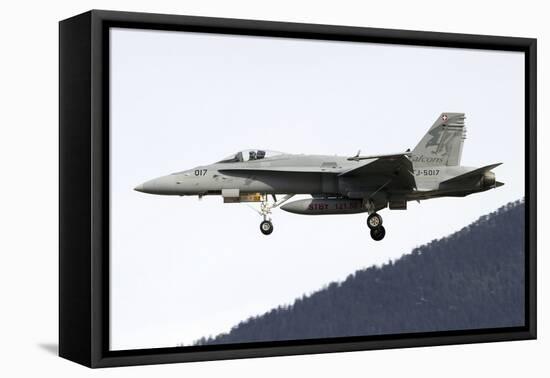 An FA-18 Hornet of the Swiss Air Force-Stocktrek Images-Framed Stretched Canvas