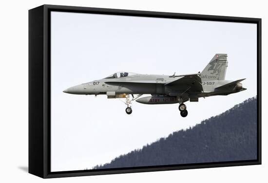 An FA-18 Hornet of the Swiss Air Force-Stocktrek Images-Framed Stretched Canvas