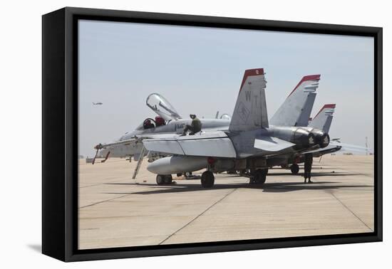 An FA-18C Hornet Being Readied for Flight at Mcas Miramar, California-null-Framed Stretched Canvas