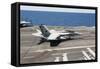 An Fa-18F Super Hornet Lands Aboard USS George H.W. Bush-null-Framed Stretched Canvas