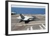 An Fa-18F Super Hornet Lands Aboard USS George H.W. Bush-null-Framed Photographic Print