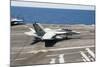 An Fa-18F Super Hornet Lands Aboard USS George H.W. Bush-null-Mounted Photographic Print