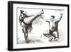 An Hand Drawn (Converted) Vector from Series Martial Arts: Sumo. Sumo is a Competitive Full-Contact-KUCO-Framed Art Print